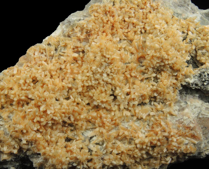 Detail view of mineral Stilbite-Ca with minor Muscovite for sale from Water Tunnel No.3 under Manhattan Island, New York City, New York County, New York