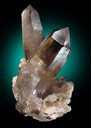 Mineral Specimens: Quartz var. Smoky and Albite from Peter's Pocket, N. Moat Mt., Bartlett, New Hampshire