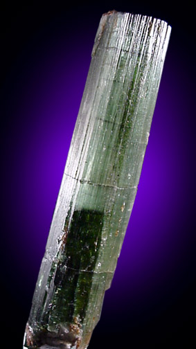 Mineral Specimens: Elbaite Tourmaline with complex blue termination from Gillette Quarry, Haddam Neck, Connecticut