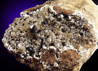 Goethite on Calcite from Monroe Cty., Iowa