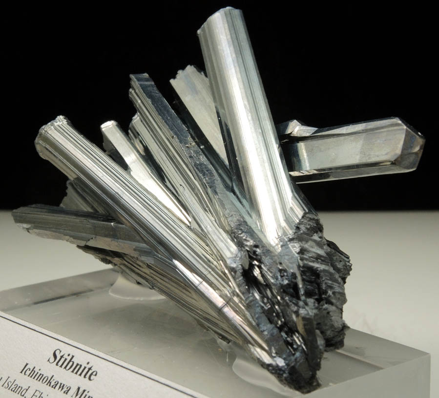 Stibnite from Ichinokawa Mine, Shikoku Island, Ehime Prefecture, Japan