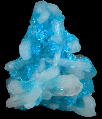 Cavansite on Stilbite from Wagholi Quarry, Maharashtra, India