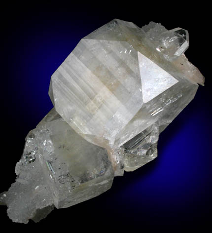 Apophyllite with Stilbite on Quartz from Nashik District, Maharashtra, India