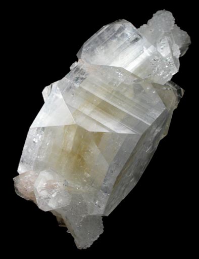 Apophyllite with Stilbite on Quartz from Nashik District, Maharashtra, India