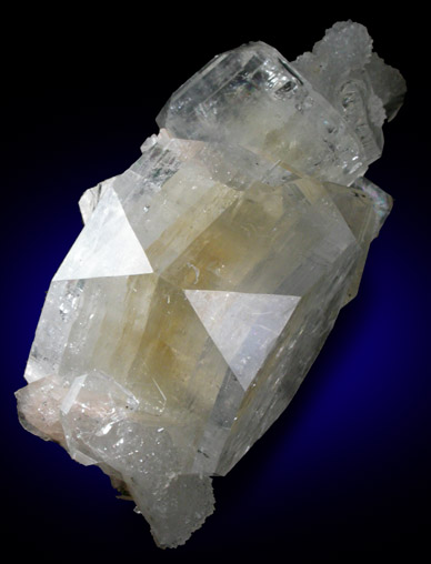 Apophyllite with Stilbite on Quartz from Nashik District, Maharashtra, India