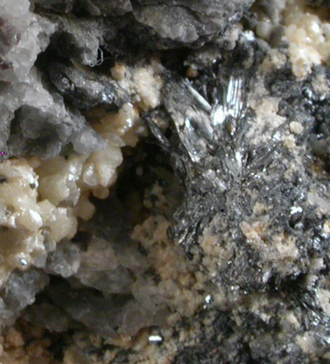 Antimony, Valentinite, Stibnite from Lac Nicolet Antimony Mine, Qubec, Canada