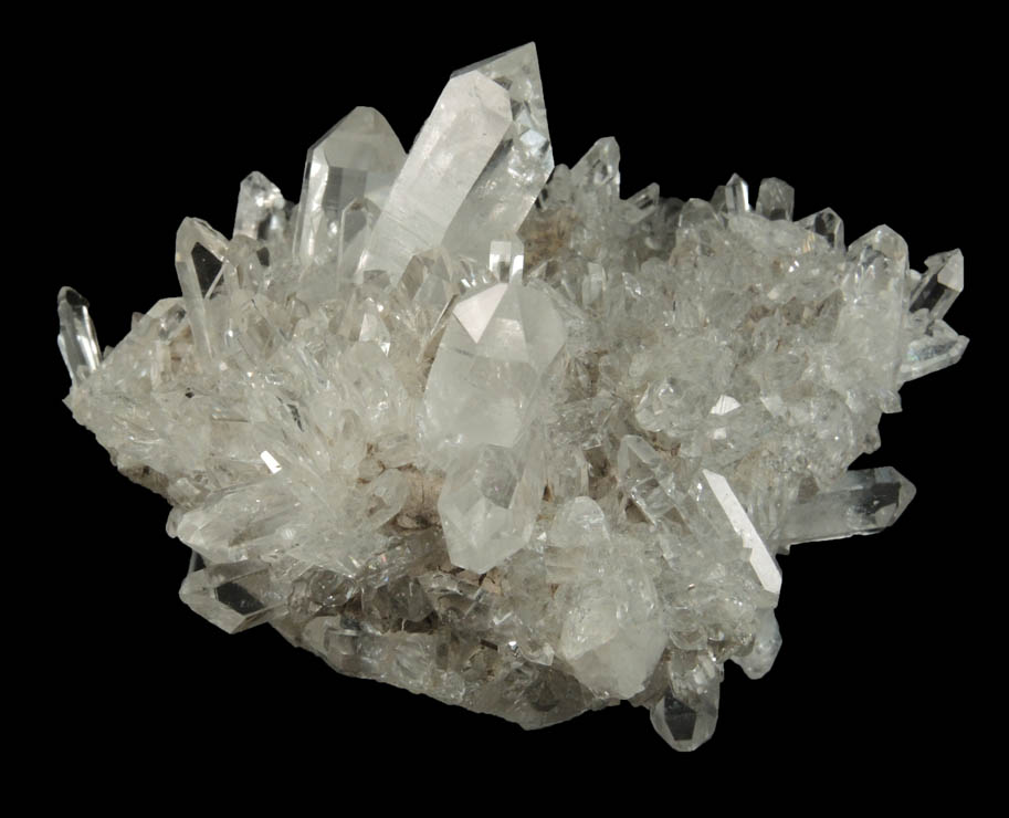 Quartz (floater cluster) from railroad cut on eastern shore of Hudson River, between Schodack Landing and Poolsburg, Columbia County, New York