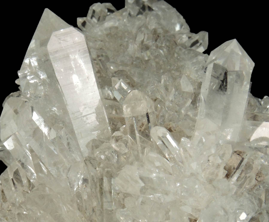 Quartz (floater cluster) from railroad cut on eastern shore of Hudson River, between Schodack Landing and Poolsburg, Columbia County, New York