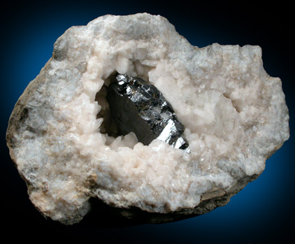 Quartz Geode with Calcite and Sphalerite from Keokuk, Lee County, Iowa