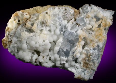 Strontianite with Celestine from Meckley's Quarry, 1.2 km south of Mandata, Northumberland County, Pennsylvania
