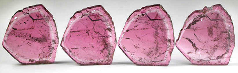 Elbaite var. Rubellite Tourmaline (see 43594-8) from Malchanskoye (Malkhan) pegmatite field, Chitinskaya Oblast', Transbaikalia, Siberia, Russia