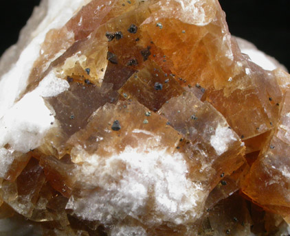 Fluorite with Pyrite from Pint's Quarry, Raymond, Black Hawk County, Iowa
