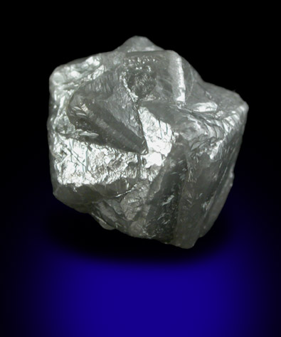 Diamond (3.50 carat gray intergrown crystals) from Ekati Mine, Point Lake, Northwest Territories, Canada