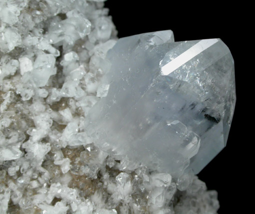 Celestine from Meckley's Quarry, 1.2 km south of Mandata, Northumberland County, Pennsylvania