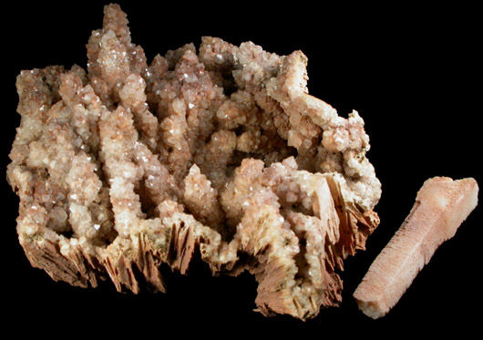 Quartz pseudomorphs after Glauberite from McKiernan and Bergin Quarry, Paterson, Passaic County, New Jersey