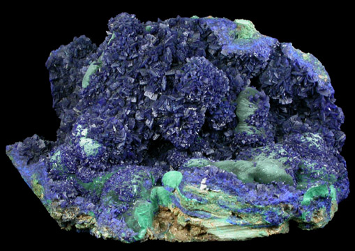 Azurite with Malachite from Morenci Mine, Clifton District, Greenlee County, Arizona