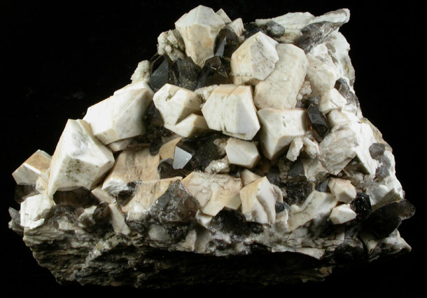 Microcline with Smoky Quartz with Albite from Middle Moat Mountain, Hale's Location, Carroll County, New Hampshire