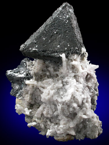 Tennantite on Quartz from Tsumeb Mine, Otavi-Bergland District, Oshikoto, Namibia