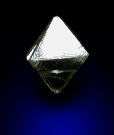 Diamond (0.08 carat pale-brown octahedral crystal) from Mirny, Republic of Sakha, Siberia, Russia