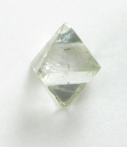 Diamond (0.08 carat pale-brown octahedral crystal) from Mirny, Republic of Sakha, Siberia, Russia