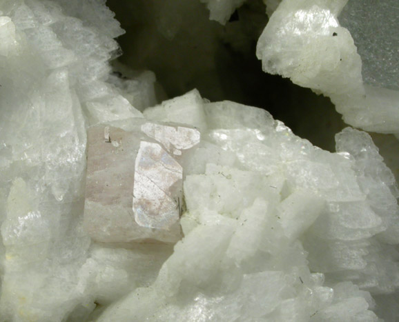 Beryl var. Aquamarine with Fluorapatite on Albite from Doko Mine, Skardu District, Gilgit-Baltistan, Pakistan