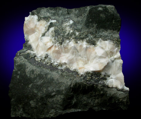 Natrolite and Pyrite from Kibblehouse Quarry, Perkiomenville, Montgomery County, Pennsylvania
