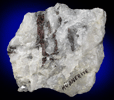 Hbnerite in Quartz from Hamme Mine, Tungsten, 3.3 km northwest of Townsville, Vance County, North Carolina
