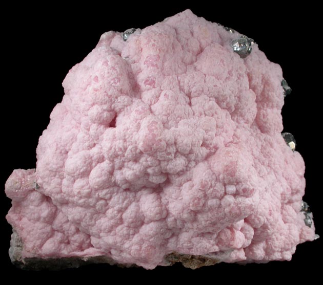 Rhodochrosite with Pyrite from Oppu Mine, Aomori Prefecture, Honshu Island, Japan