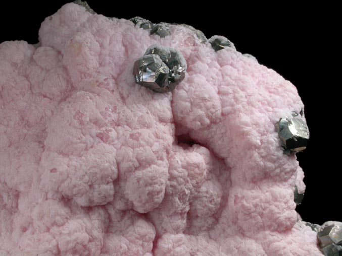 Rhodochrosite with Pyrite from Oppu Mine, Aomori Prefecture, Honshu Island, Japan