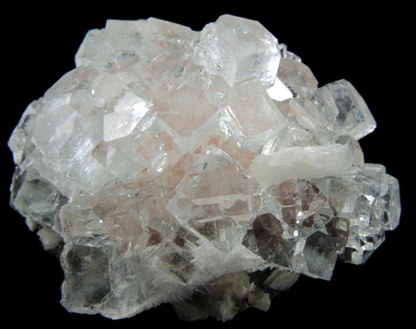 Apophyllite over Thomsonite with Stilbite from Rahuri, Nagar District, Maharashtra, India