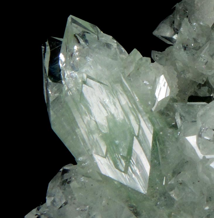 Apophyllite on stalactitic Quartz from Nagar District, Maharashtra, India