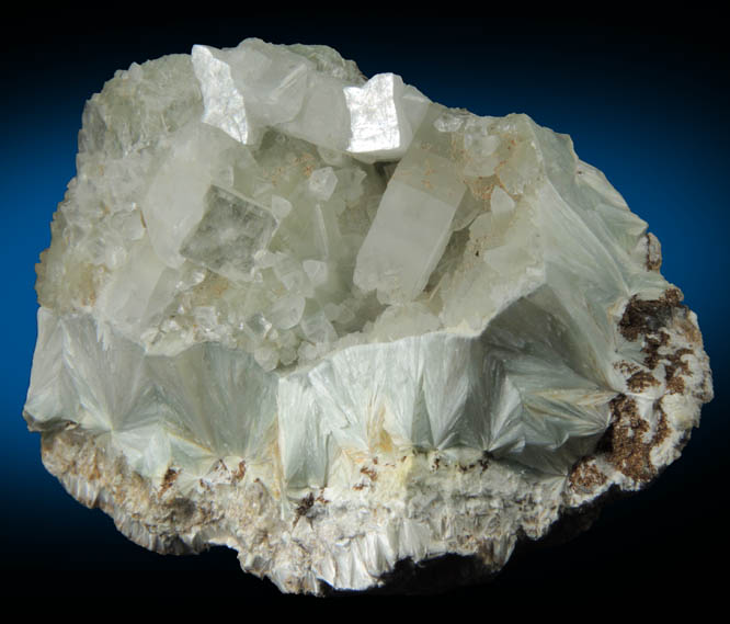 Apophyllite on Pectolite from Millington Quarry, Bernards Township, Somerset County, New Jersey