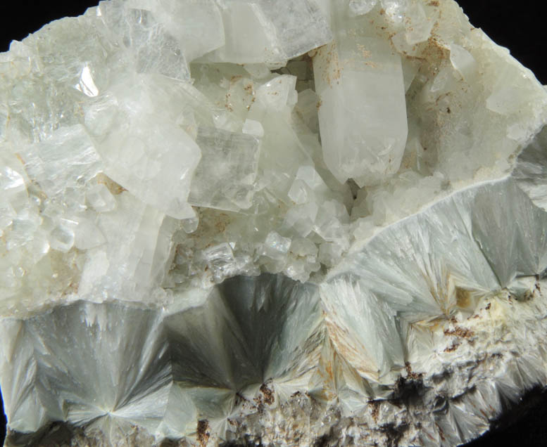 Apophyllite on Pectolite from Millington Quarry, Bernards Township, Somerset County, New Jersey