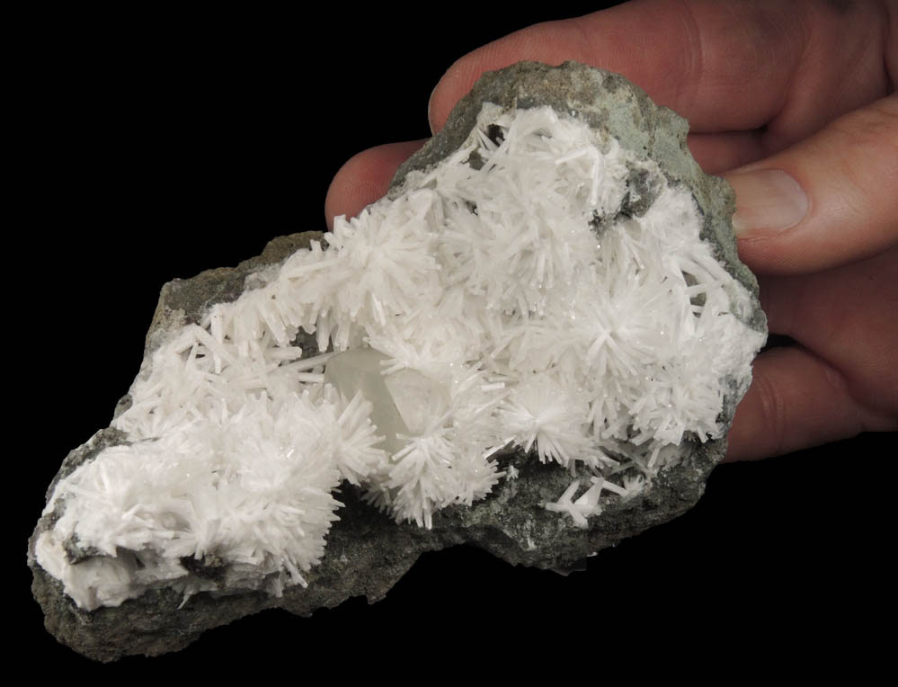 Natrolite with Calcite from Millington Quarry, Bernards Township, Somerset County, New Jersey