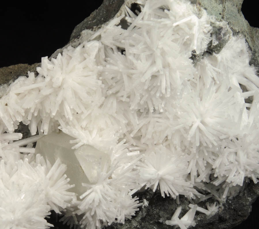 Natrolite with Calcite from Millington Quarry, Bernards Township, Somerset County, New Jersey