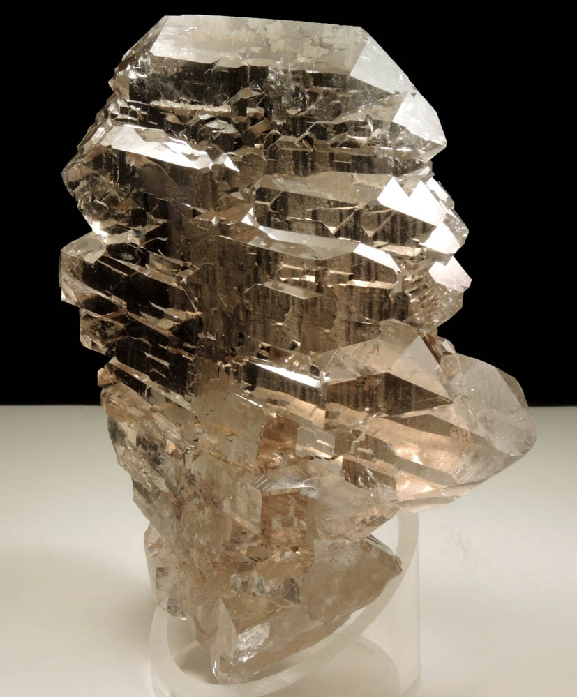 Quartz var. Gwindel-habit from Dodo Mine, Tyumenskaya Oblast', Polar Urals, Russia