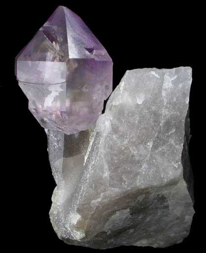 Quartz (Smoky-Amethyst Scepter) on Smoky Quartz matrix from Little Gem Mine, Upper Rader Creek, Jefferson County, Montana