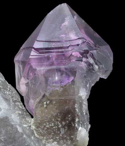 Quartz (Smoky-Amethyst Scepter) on Smoky Quartz matrix from Little Gem Mine, Upper Rader Creek, Jefferson County, Montana