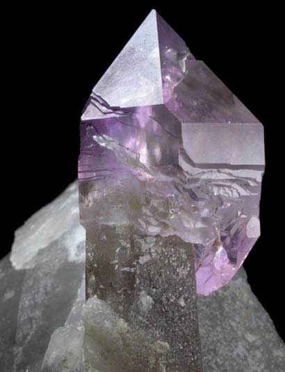 Quartz (Smoky-Amethyst Scepter) on Smoky Quartz matrix from Little Gem Mine, Upper Rader Creek, Jefferson County, Montana