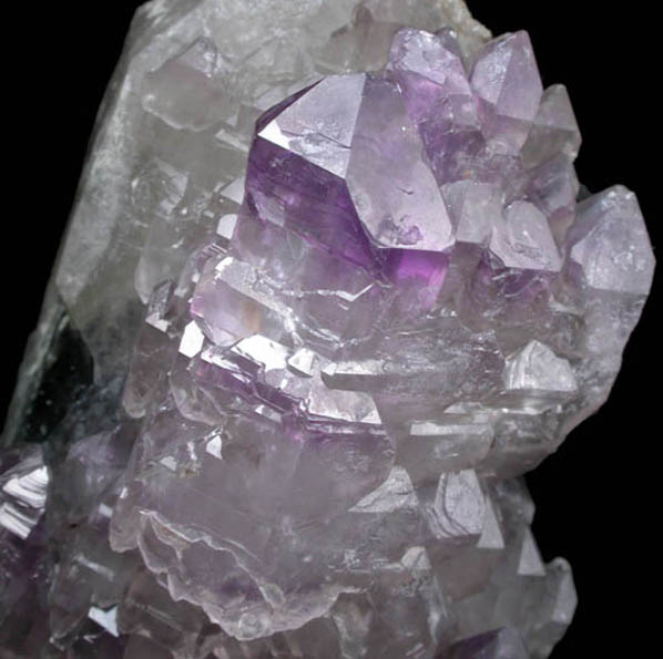 Quartz (Smoky-Amethyst Scepter) with Hyalite Opal from Little Gem Mine, Upper Rader Creek, Jefferson County, Montana