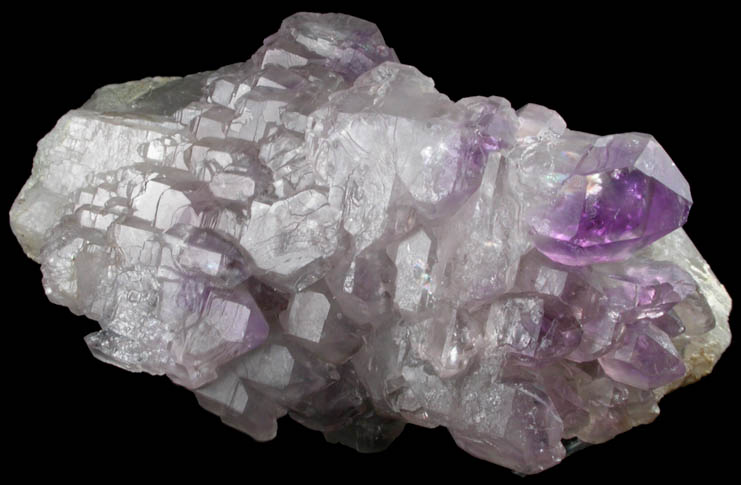 Quartz (Smoky-Amethyst Scepter) with Hyalite Opal from Little Gem Mine, Upper Rader Creek, Jefferson County, Montana