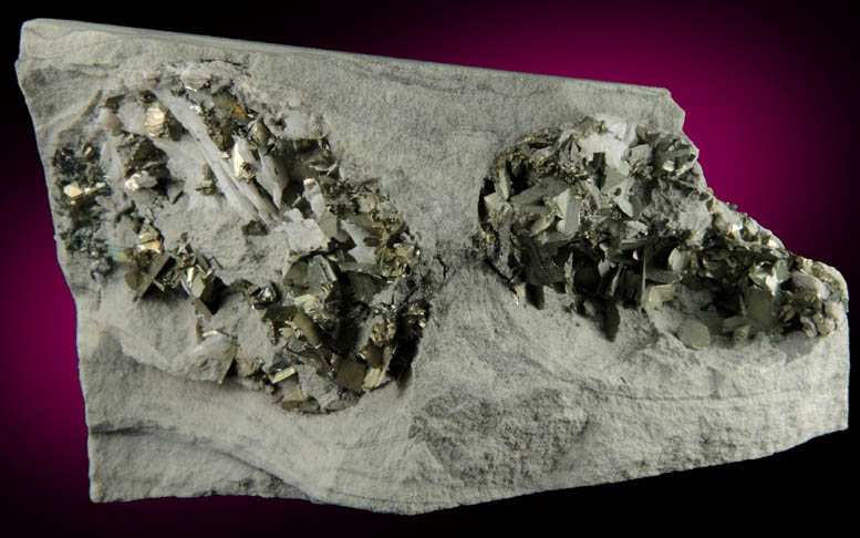 Marcasite with Barite from Pint's Quarry, Raymond, Black Hawk County, Iowa