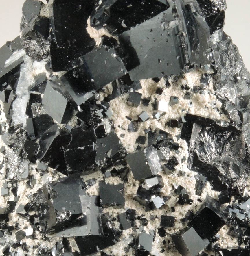 Magnetite (rare cubic and tetrahexahedral crystal form) from ZCA Mine No. 4, Fowler Ore Body, 2500' Level, Balmat, St. Lawrence County, New York