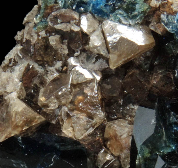 Lazulite on Siderite from Rapid Creek, 70 km northwest of Aklavik, Yukon, Canada