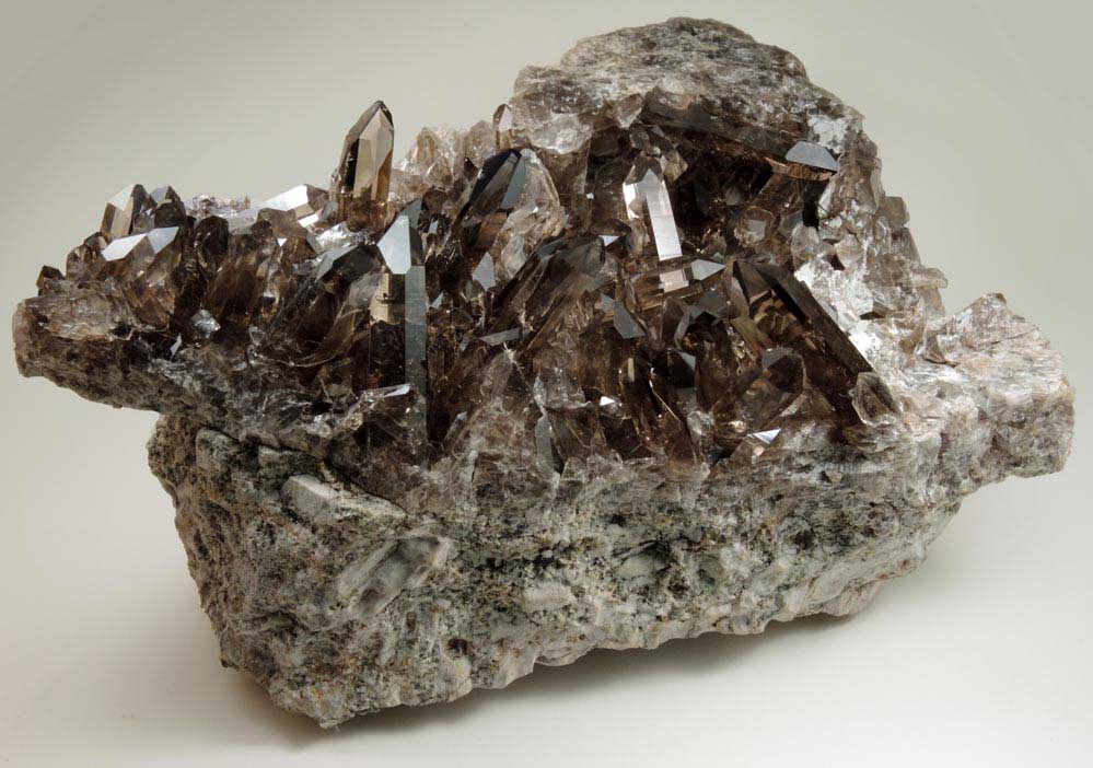 Quartz var. Smoky Quartz from Smoky Bear Quartz Claim, Sierra Blanca, White Mountain Wilderness, Lincoln County, New Mexico