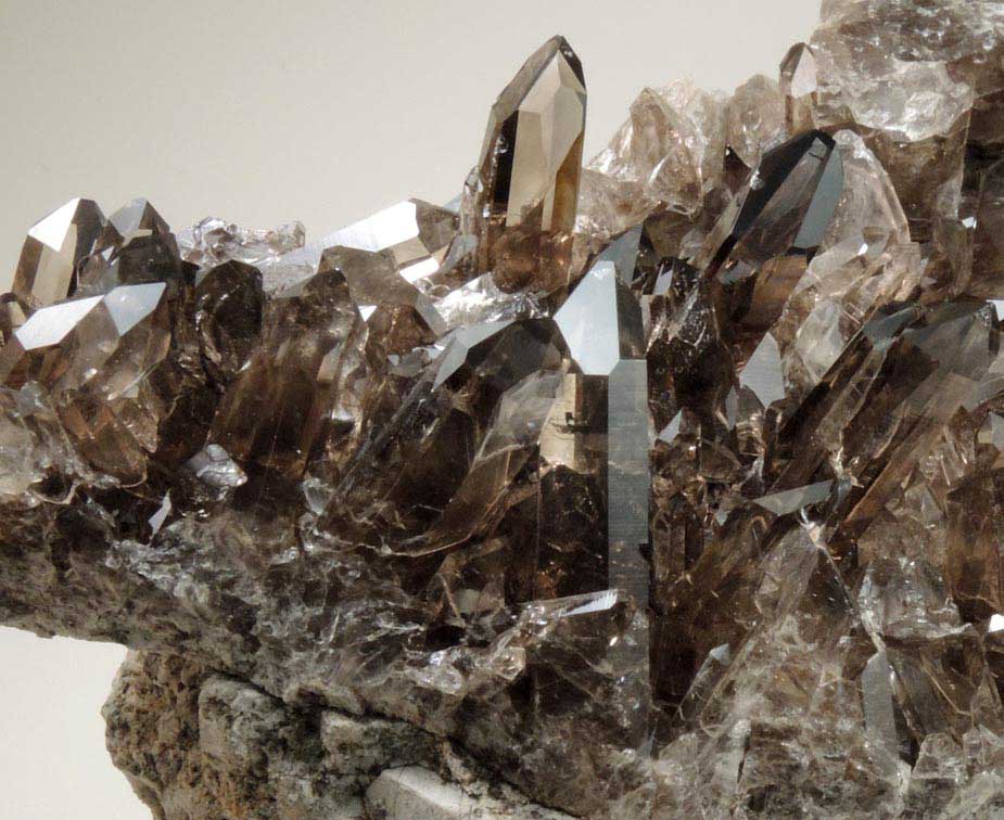 Quartz var. Smoky Quartz from Smoky Bear Quartz Claim, Sierra Blanca, White Mountain Wilderness, Lincoln County, New Mexico