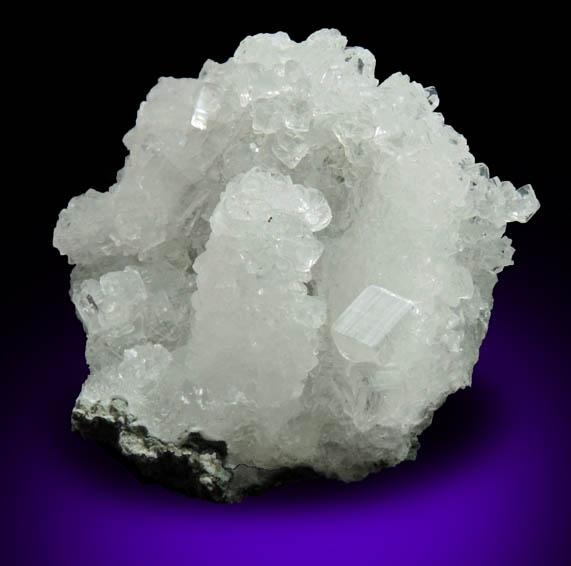 Apophyllite and Quartz on Prehnite from Bombay Quarry, Mumbai (Bombay), Maharastra, India