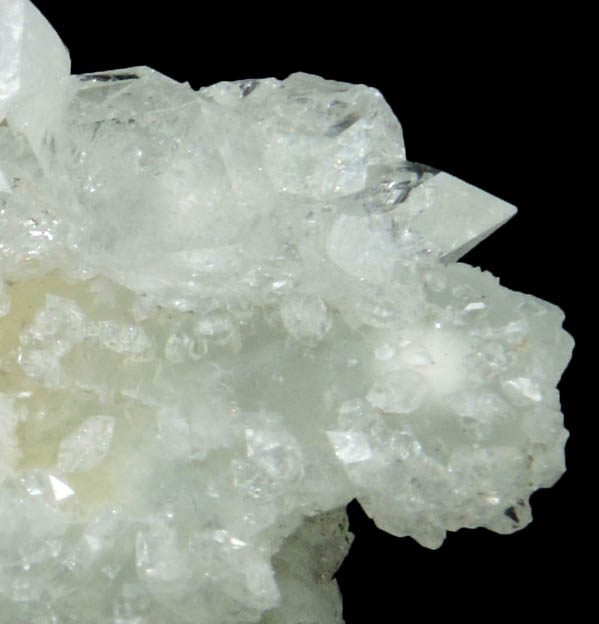 Apophyllite on Prehnite from O and G Industries Southbury Quarry, Southbury, New Haven County, Connecticut