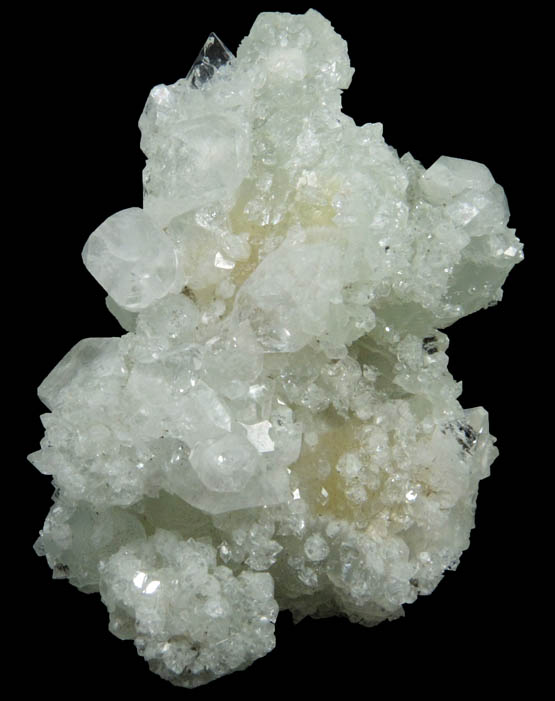 Apophyllite on Prehnite from O and G Industries Southbury Quarry, Southbury, New Haven County, Connecticut