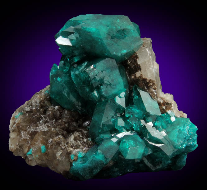 Dioptase from Altyn-Tyube, 66 km east of Karagandy, Karaganda Oblast, Kazakhstan (Type Locality for Dioptase)